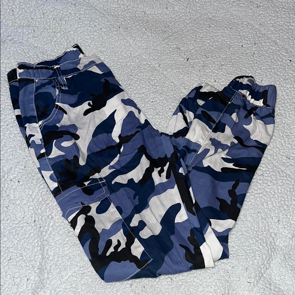 Almost Famous Blue Camo Track Pants